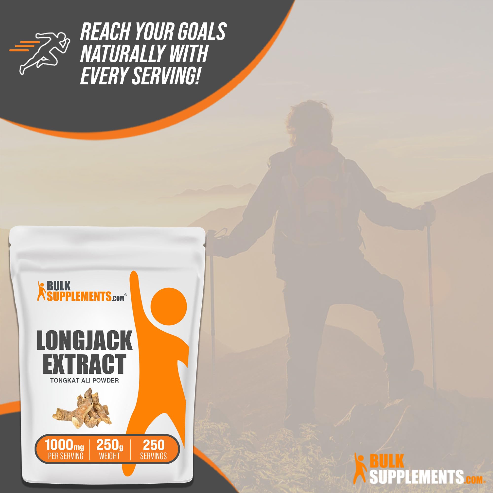 BulkSupplements raíces de Eurycoma longifolia mostrando origen natural