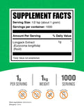 BulkSupplements polvo de Longjack en primer plano, textura fina y sin grumos