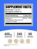BulkSupplements primer plano de cápsulas de magnesio glicinato, fácil de tragar y dosificar