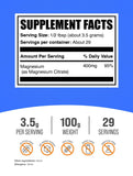 BulkSupplements primer plano del polvo de magnesio, textura fina y pura