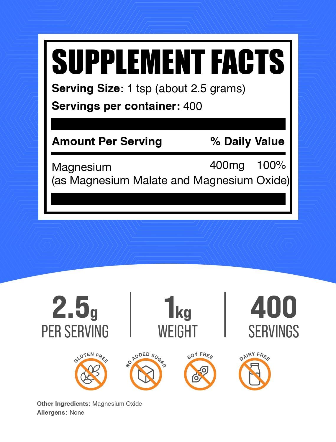 BulkSupplements etiqueta y cierre del envase destacando datos de lote y transparencia
