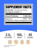BulkSupplements polvo de Magnesium Malate muestra textura fina, fácil disolución