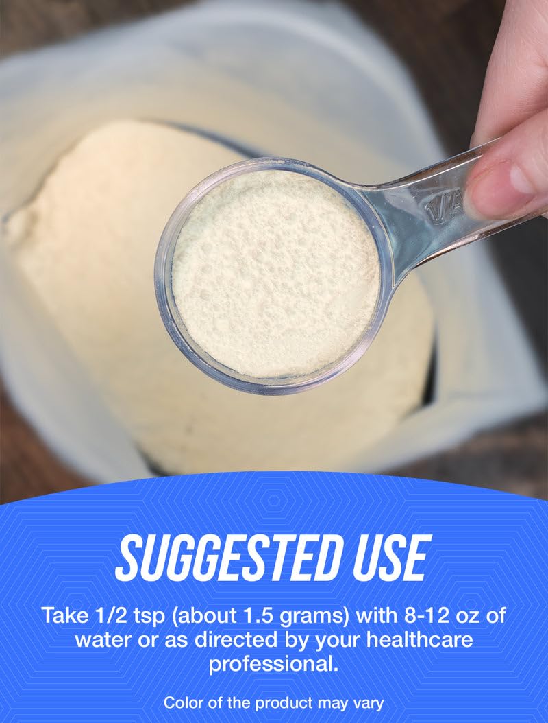 BulkSupplements porción junto a una balanza para comparar cantidad y dosificación