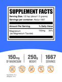 BulkSupplements textura de polvo fino de Magnesium Taurate para mezcla rápida