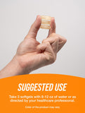 BulkSupplements softgel en mano para comparar tamaño y comodidad de uso