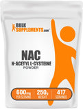 BulkSupplements envase frontal de NAC 600 mg, presentación clara y fiable