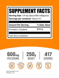BulkSupplements textura del polvo NAC cercano, fácil de mezclar