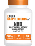 BulkSupplements frasco frontal del producto que transmite calidad y pureza