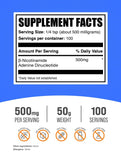 BulkSupplements primer plano de textura del polvo que facilita disolución rápida