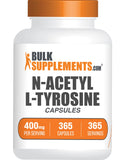 BulkSupplements vista frontal del envase mostrando 365 cápsulas y claridad de etiqueta