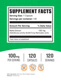 BulkSupplements cápsula de nattokinase 100 mg mostrada en detalle, dosificación precisa