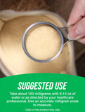 BulkSupplements comparación de tamaño del envase 25 g para cálculo de dosis