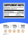 BulkSupplements primer plano de la textura del polvo que facilita mezclas rápidas