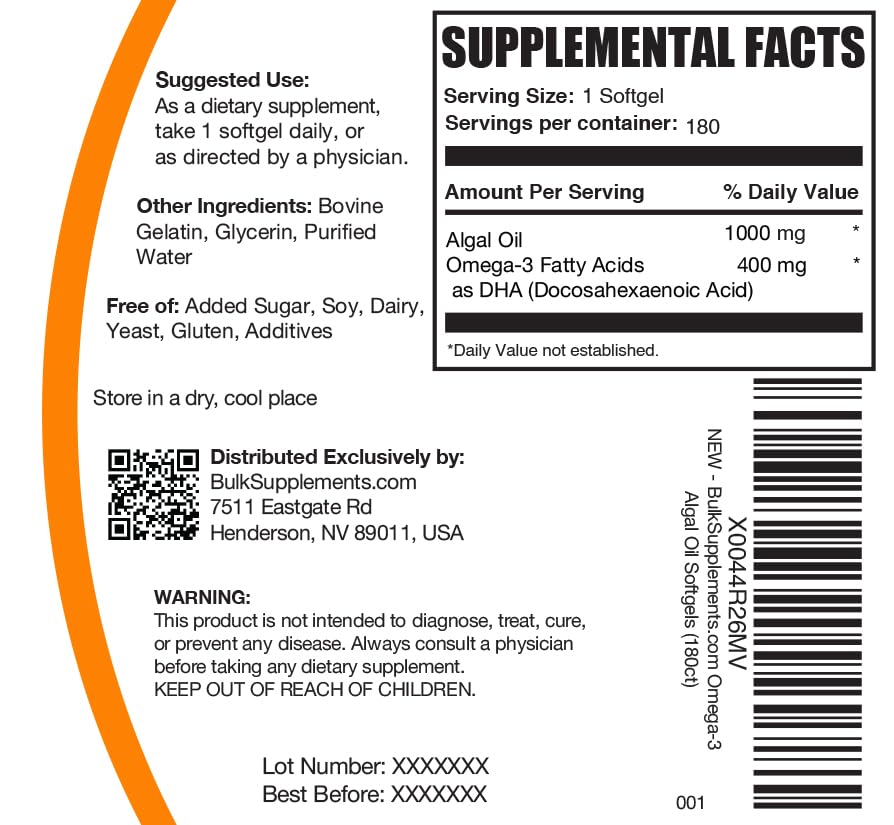 BulkSupplements etiqueta nutricional y lote, confirmando pruebas terceros