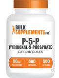 BulkSupplements frasco P5P frente mostrando pureza y cantidad