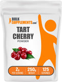 BulkSupplements envase frontal del polvo de cereza, presentación práctica
