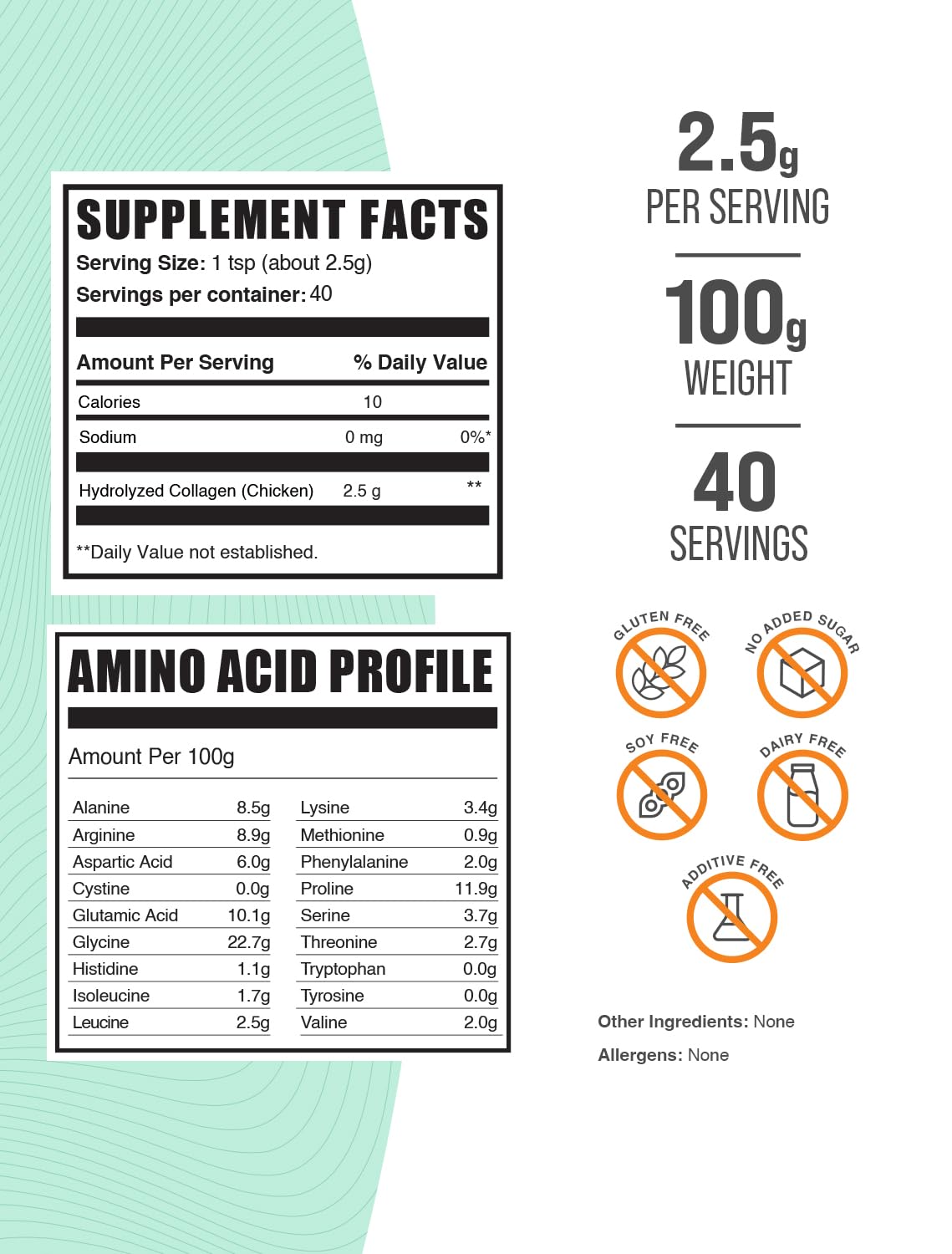 BulkSupplements polvo de colágeno textura fina, mezcla rápida y sin grumos