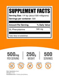 BulkSupplements primer plano del polvo DLPA mostrando textura fina y pureza