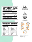 BulkSupplements primer plano del polvo hidrolizado mostrando textura fina y fácil disolución