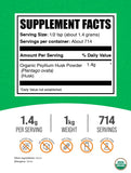 BulkSupplements primer plano de la textura en polvo del psyllium husk para mezclar fácil