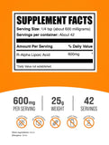 BulkSupplements polvo de R-ALA textura fina, fácil disolución y mezcla rápida