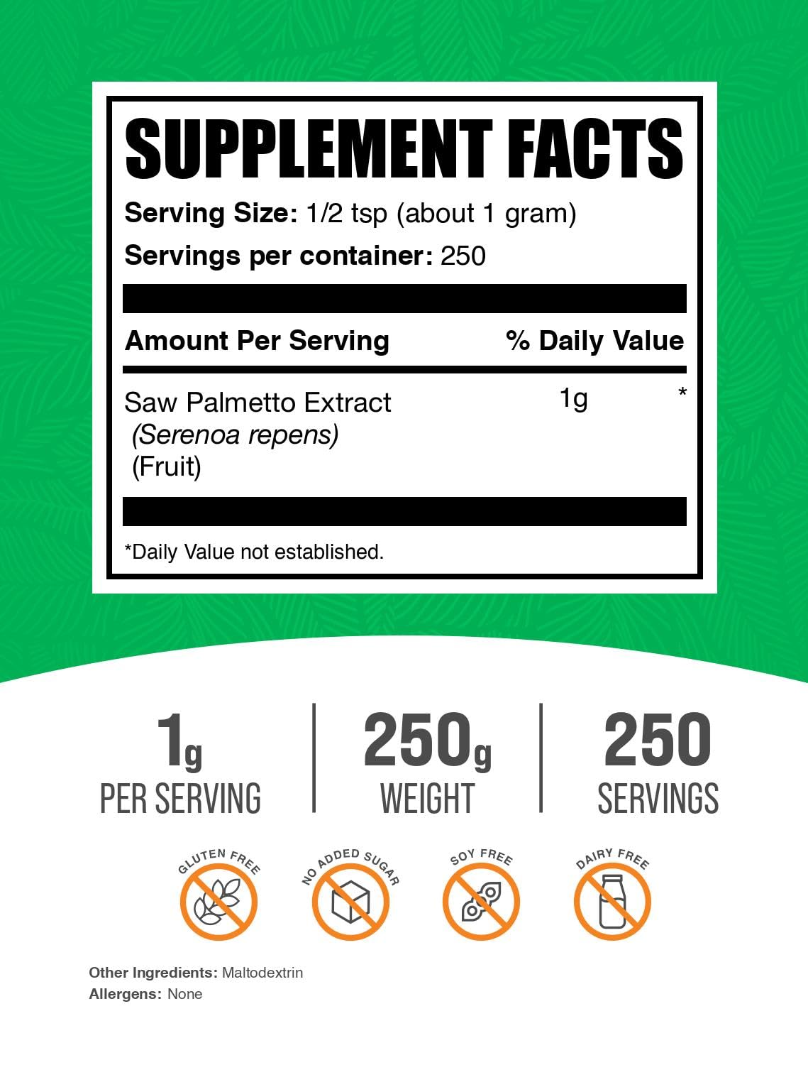 BulkSupplements textura del polvo de Saw Palmetto en primer plano, muestra finura y pureza