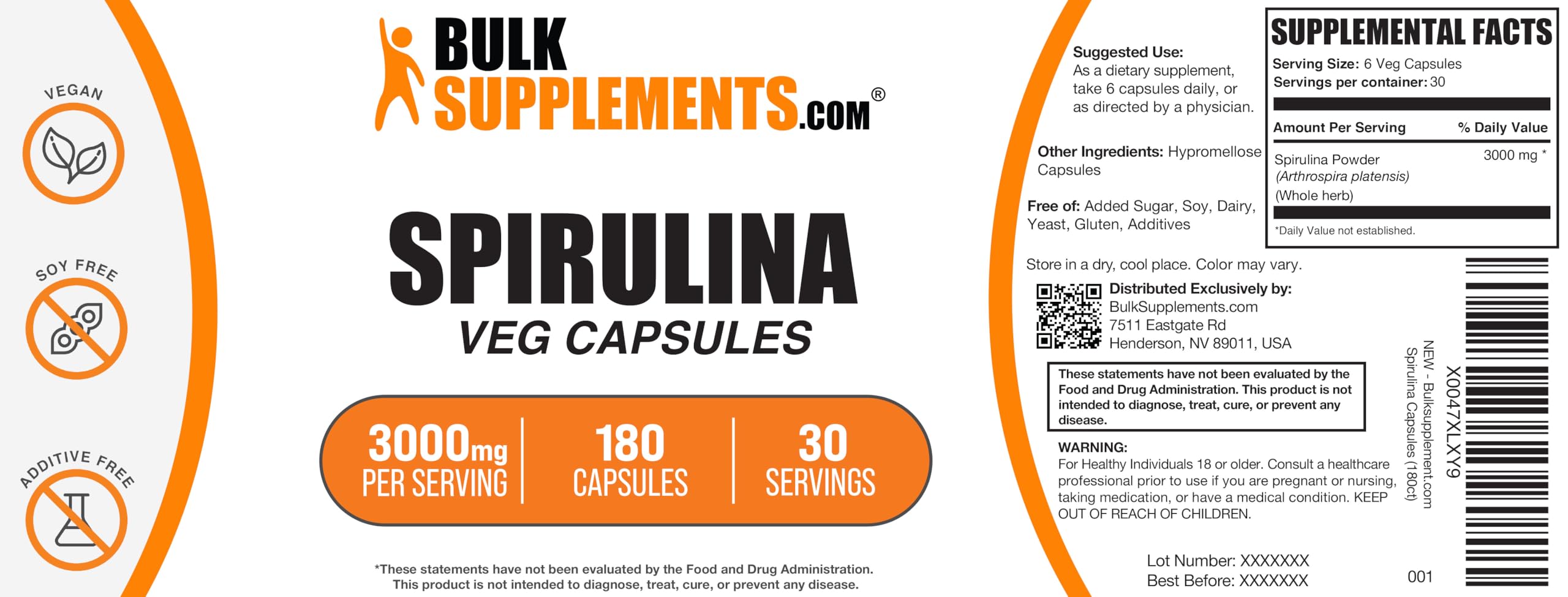 BulkSupplements frasco en cocina junto a frutas y botella de agua para rutina diaria