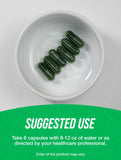 BulkSupplements persona sosteniendo cápsulas de spirulina lista para tomar