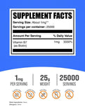 BulkSupplements textura de polvo de biotina pura sin aditivos, ideal para formuladores