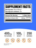 BulkSupplements textura en polvo de vitamina B2, fácil de mezclar