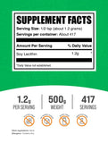 BulkSupplements textura en polvo de lecitina, fácil de mezclar en bebidas