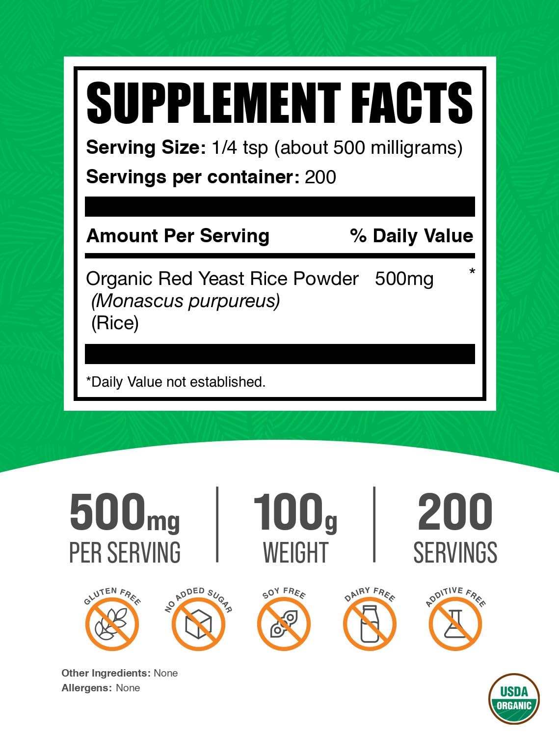 BulkSupplements textura del polvo de arroz rojo cerca para fácil mezcla