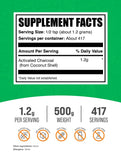 BulkSupplements textura del polvo fino de carbón de coco; mezcla fácil en formulaciones