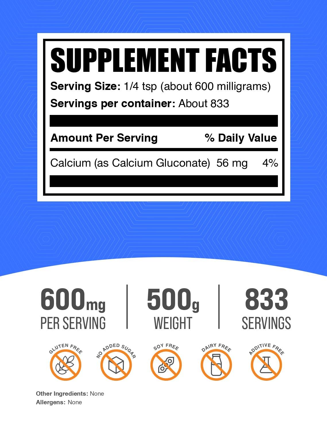 BulkSupplements textura del polvo fina y sin sabor para mezclar fácilmente en bebidas