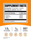 BulkSupplements polvo en primer plano, textura fina ideal para mezclar