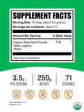 BulkSupplements polvo de remolacha vista de textura fina y fácil mezcla