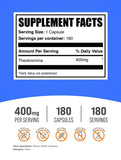 BulkSupplements primer plano de cápsula mostrando dosis y fácil toma