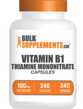 BulkSupplements frasco frontal mostrando 240 cápsulas y claridad de etiquetado