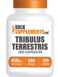 BulkSupplements frasco frontal con cápsulas, práctico para almacenamiento