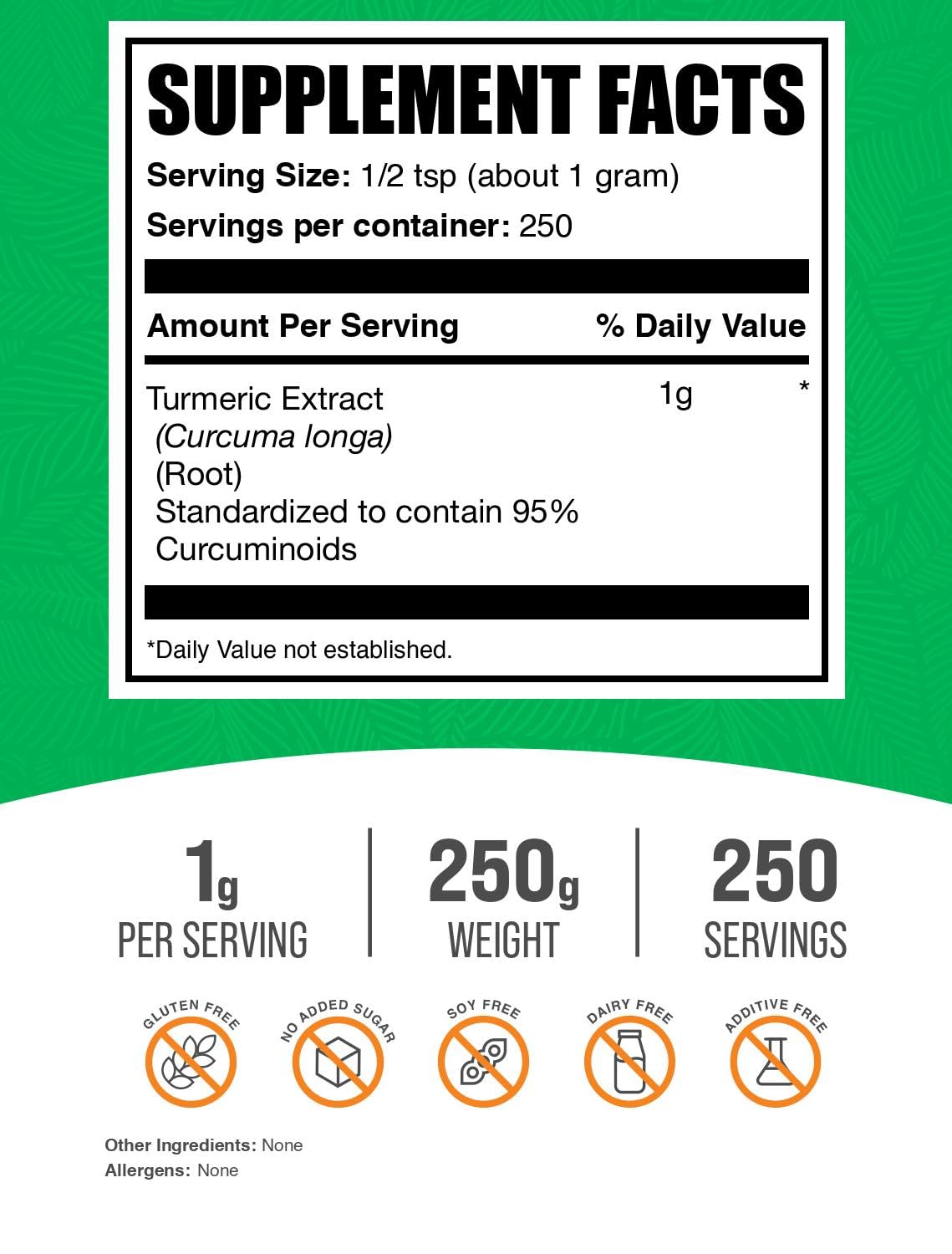 BulkSupplements polvo de cúrcuma en primer plano, textura fina y fácil mezcla