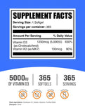 BulkSupplements primer plano de softgel D3 K2 destacando textura y facilidad de deglución