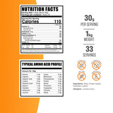 BulkSupplements polvo de whey isolate en primer plano, textura fina para mezclar mejor