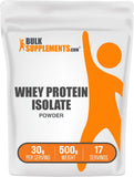 BulkSupplements frente del envase mostrando diseño y tamaño, confianza de calidad