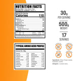 BulkSupplements textura del polvo en primer plano, fácil disolución y mezcla