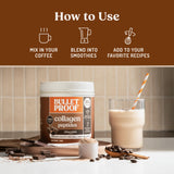 Bulletproof batido de desayuno con polvo de colágeno para proteína conveniente