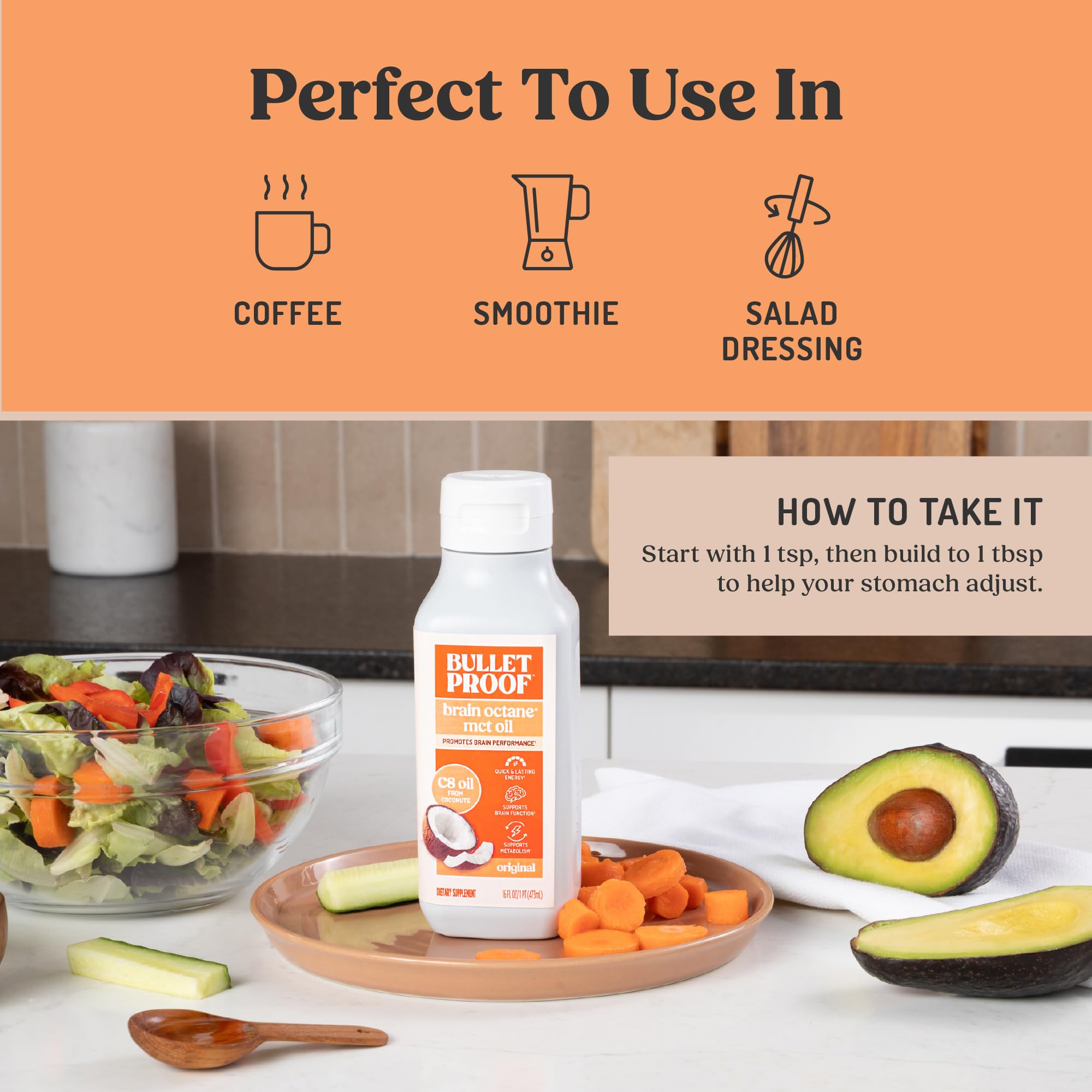 Bulletproof batido verde con MCT, aporte energético y mezcla homogénea