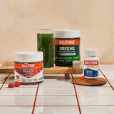 Bulletproof frasco abierto con pastillas esparcidas evidenciando cantidad
