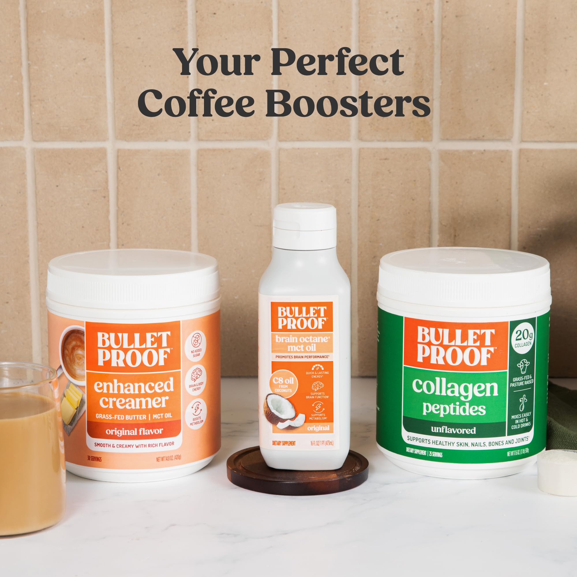 Bulletproof producto en cocina moderna para uso cotidiano versátil