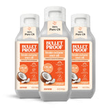 Bulletproof botella frontal mostrando diseño y tamaño del pack