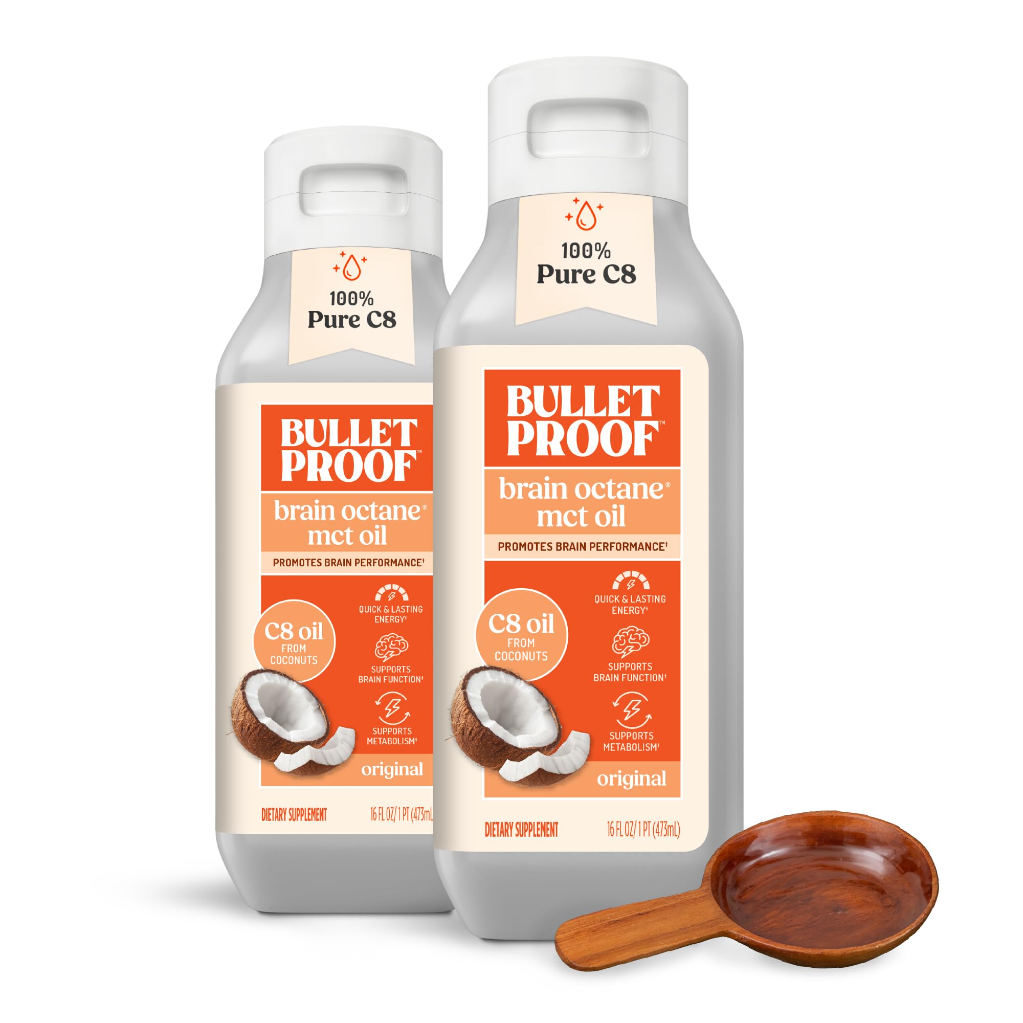 Bulletproof botella frontal del pack mostrando presentación limpia y pura